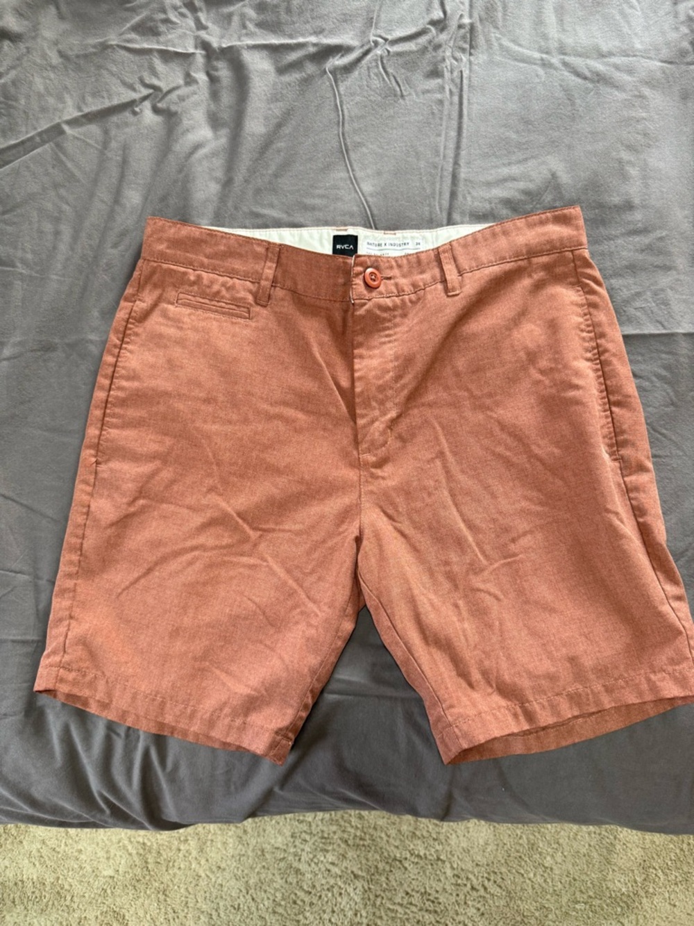 RVCA Men's Rust Chino Shorts - 8 inches
